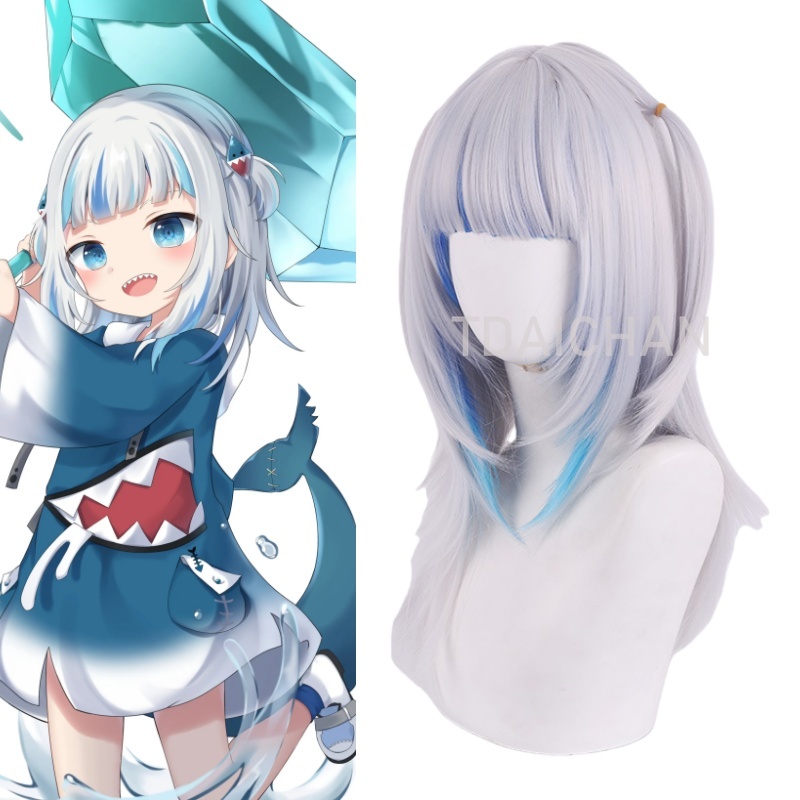 Anime Cosplay Event 2025 - Парик для косплея Gawr Gura 2022,