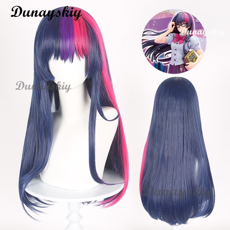 Anime Cosplay Blue Hair - Фиолетовый Синий Розовый Смешанный Длинный Сумерки