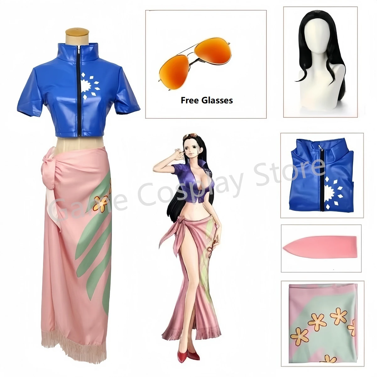 Anime Cosplay Nico Robin - Нико Робин Косплей Костюм Платье Одежда