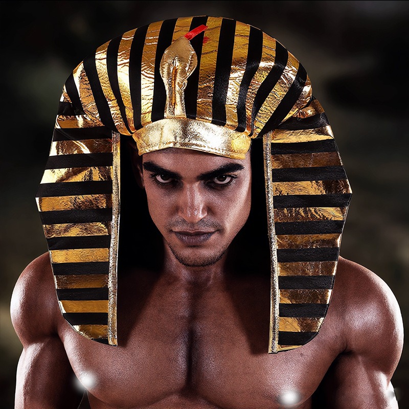 Egypt Cosplay Anime - Тканевая шляпа египетского фараона, золотой головной