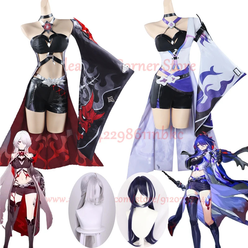 Anime Cosplay Waifu - В наличии Acheron Косплей Костюм Honkai