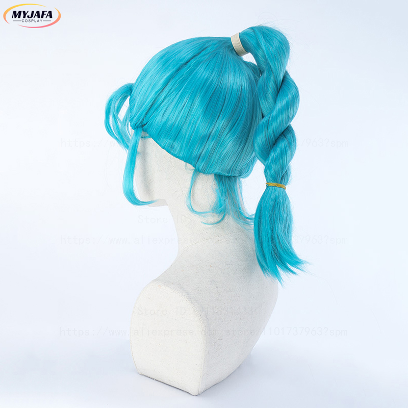 Anime Cosplay Blue Hair - Bulma Косплей Парик Бурмума Парик Синий