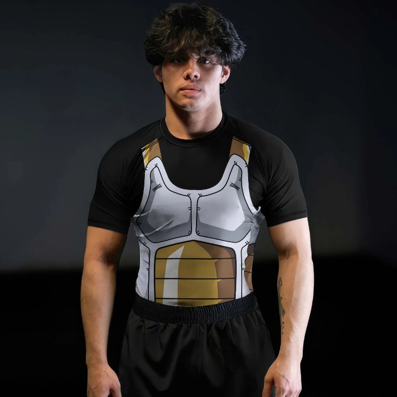 Dragon Ball Saiyan Armor - Мужская компрессионная футболка Dragon Ball Vegeta