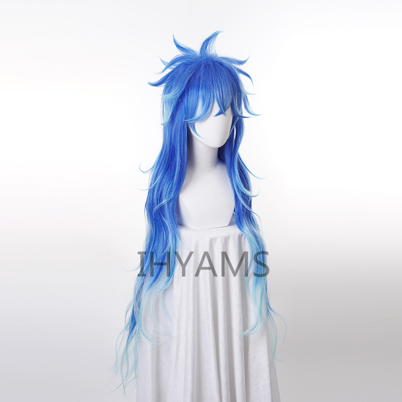 Idia Shroud Wig Косплей Hercul – обзор и цена Anime Cosplay Blue Hair