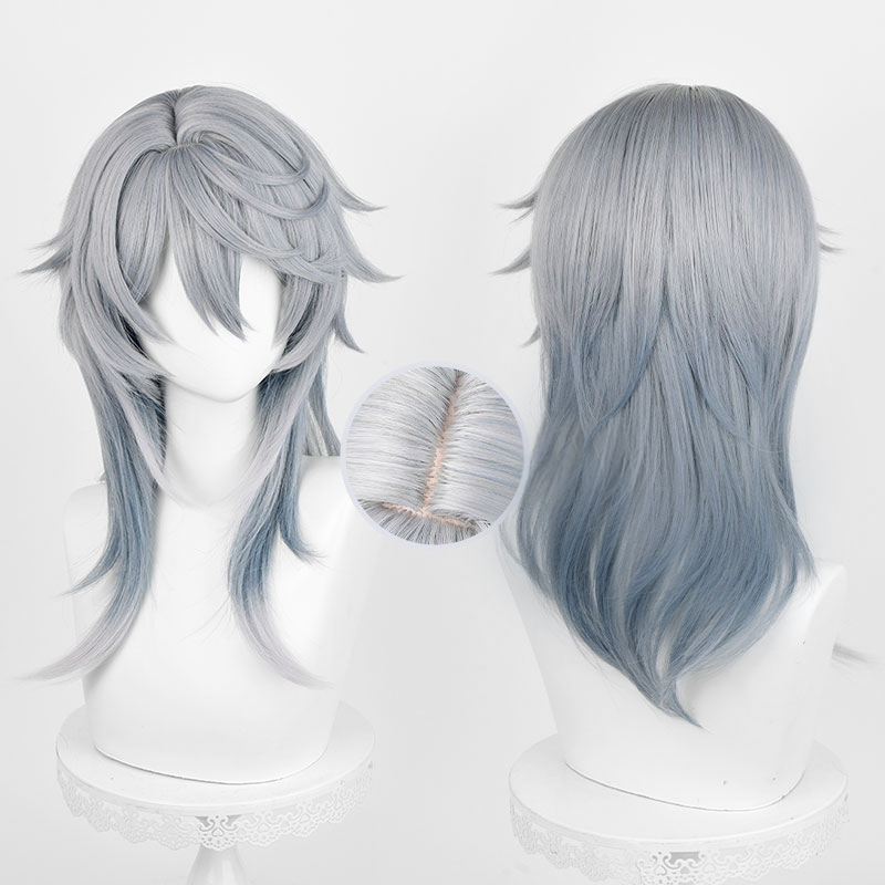 HSR Sunday Косплей Парик 52 см – обзор и цена Anime Cosplay Blue Hair