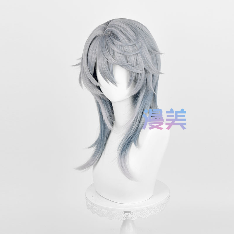 HSR Sunday Косплей Парик 52 см – обзор и цена Anime Cosplay Blue Hair