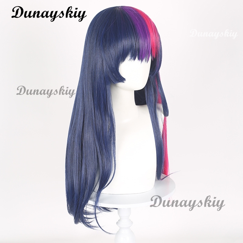 Фиолетовый Синий Розовый Смеша – обзор и цена Anime Cosplay Blue Hair