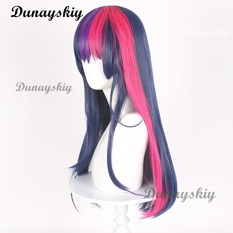 Фиолетовый Синий Розовый Смеша – обзор и цена Anime Cosplay Blue Hair