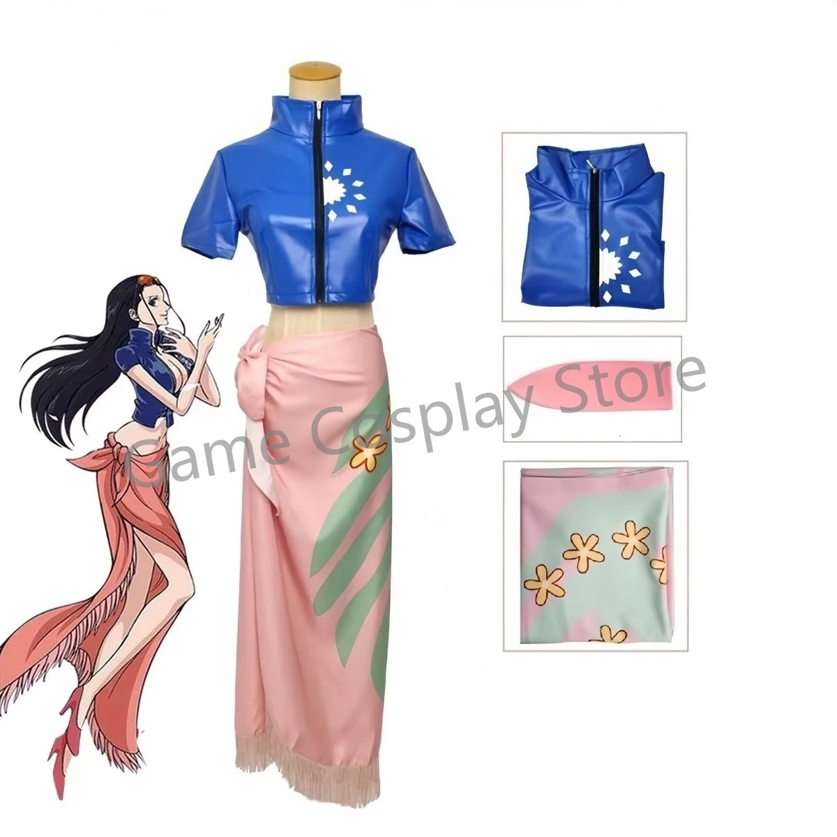 Нико Робин Косплей Костюм Плат – обзор и цена Anime Cosplay Nico Robin