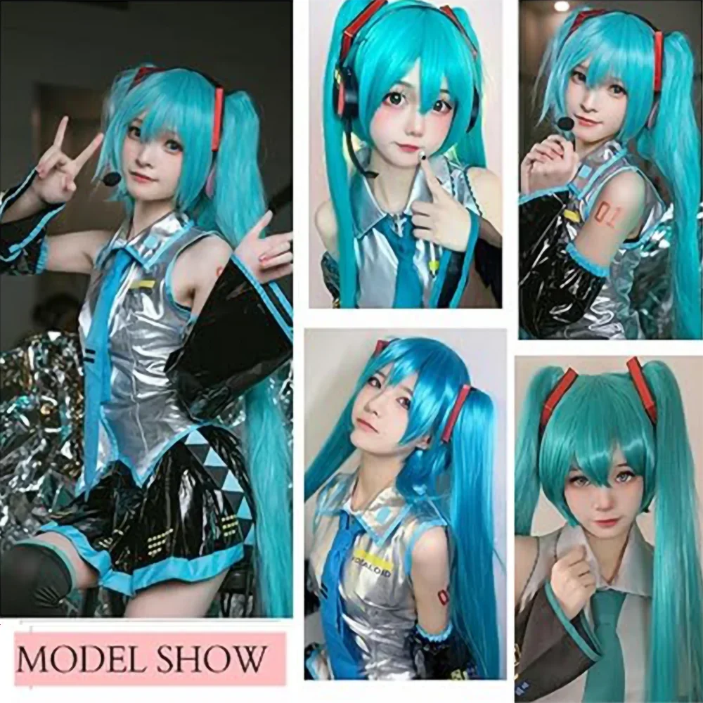 Парик для косплея Мику 2026, 1 – обзор и цена Anime Cosplay Blue Hair