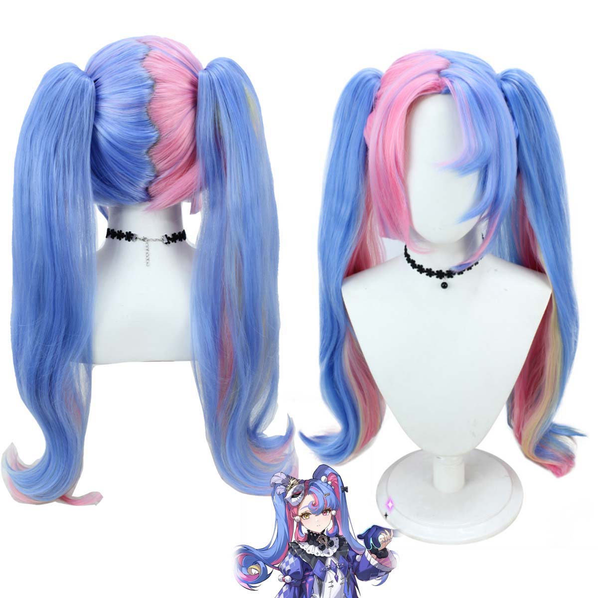 Парик для косплея Game Wutheri – обзор и цена Anime Cosplay Blue Hair