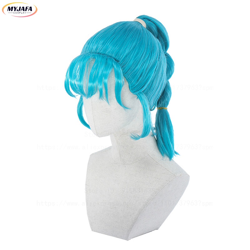 Bulma Косплей Парик Бурмума Па – обзор и цена Anime Cosplay Blue Hair